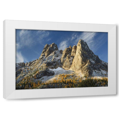 Liberty Bell Mountain II White Modern Wood Framed Art Print by Majchrowicz, Alan