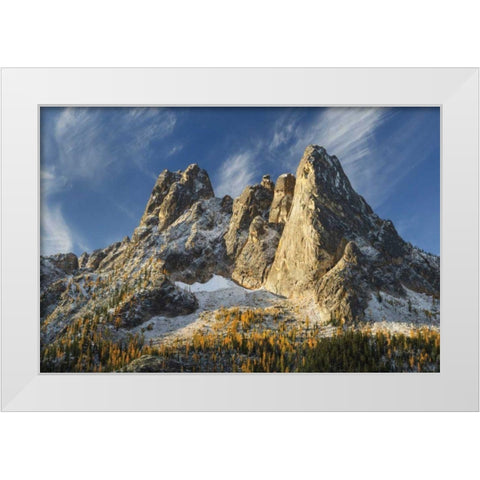 Liberty Bell Mountain II White Modern Wood Framed Art Print by Majchrowicz, Alan