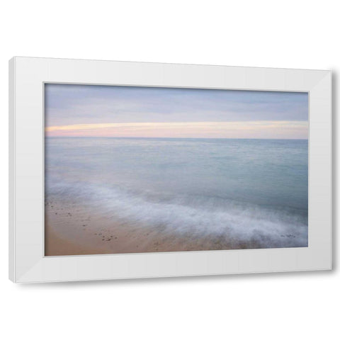 Lake Superior Beach I White Modern Wood Framed Art Print by Majchrowicz, Alan