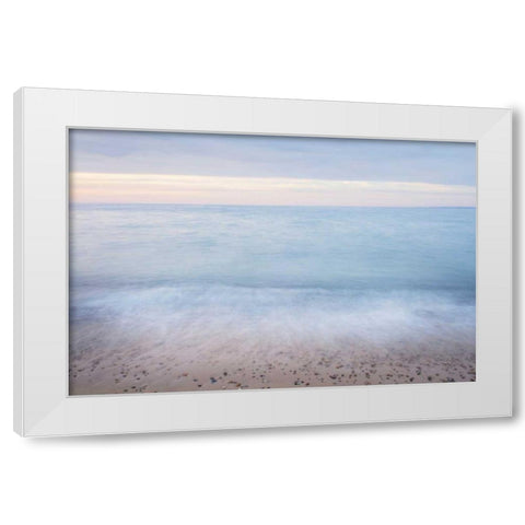 Lake Superior Beach II White Modern Wood Framed Art Print by Majchrowicz, Alan