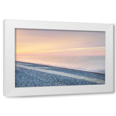 Lake Superior Beach III White Modern Wood Framed Art Print by Majchrowicz, Alan