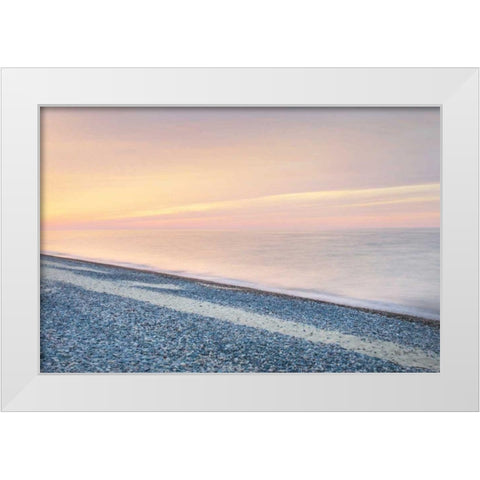Lake Superior Beach III White Modern Wood Framed Art Print by Majchrowicz, Alan
