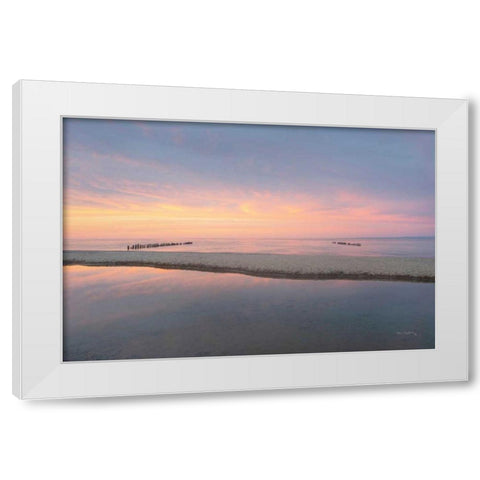 Lake Superior Beach IV White Modern Wood Framed Art Print by Majchrowicz, Alan