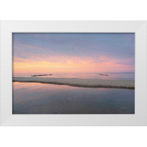 Lake Superior Beach IV White Modern Wood Framed Art Print by Majchrowicz, Alan