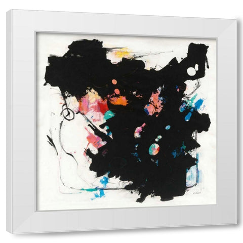 Abstract Redacted White Modern Wood Framed Art Print by Schick, Mike