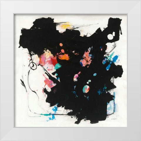 Abstract Redacted White Modern Wood Framed Art Print by Schick, Mike