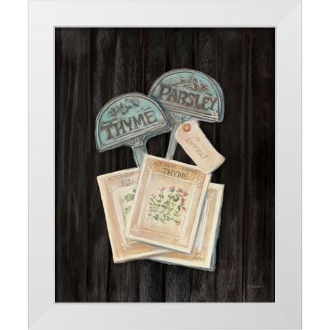 Seed Packs Black Wood White Modern Wood Framed Art Print by Rowan, Carol