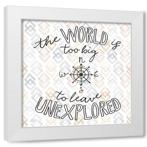 World Traveler II Diamond White Modern Wood Framed Art Print by Marshall, Laura