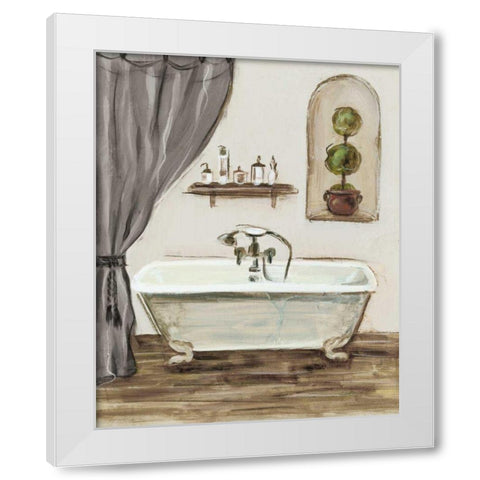 Tuscan Bath I Greige White Modern Wood Framed Art Print by Vassileva, Silvia