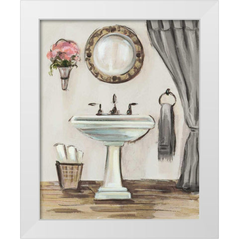 Tuscan Bath IV Greige White Modern Wood Framed Art Print by Vassileva, Silvia