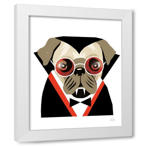 Howloween White Modern Wood Framed Art Print by Mullan, Michael