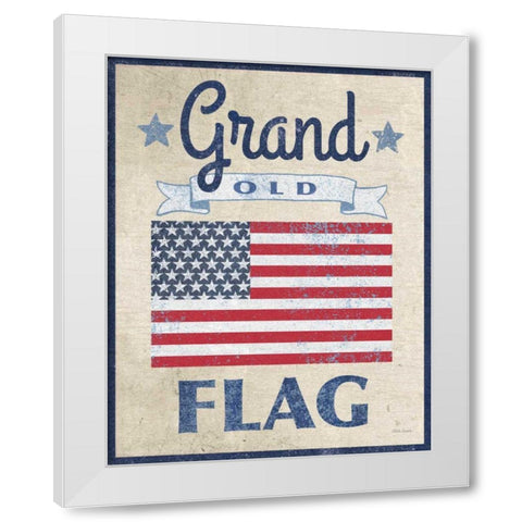Grand Old Flag Dark White Modern Wood Framed Art Print by Grove, Beth