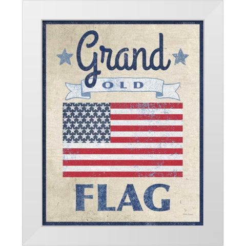 Grand Old Flag Dark White Modern Wood Framed Art Print by Grove, Beth