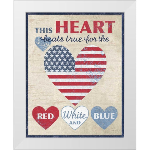 This Heart Dark White Modern Wood Framed Art Print by Grove, Beth