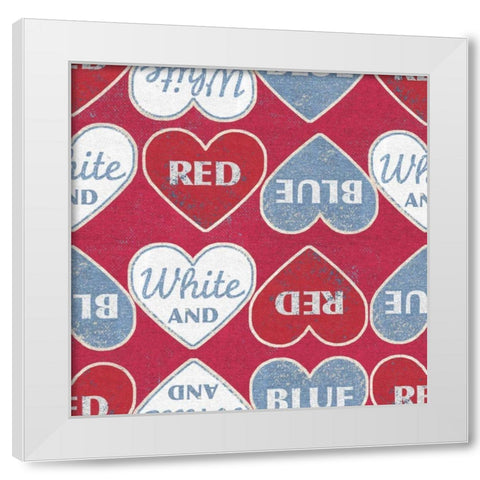 Patriotic Dark Pattern I White Modern Wood Framed Art Print by Grove, Beth