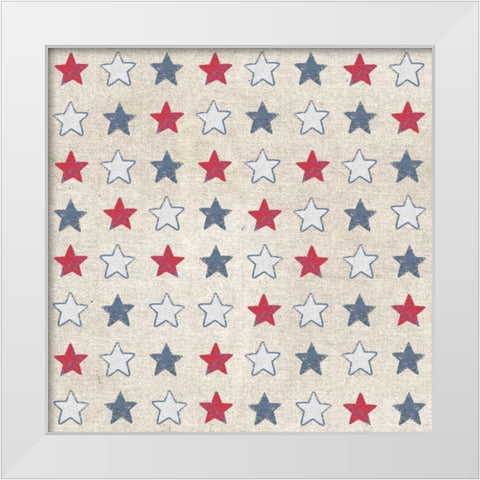 Patriotic Dark Pattern IIA White Modern Wood Framed Art Print by Grove, Beth