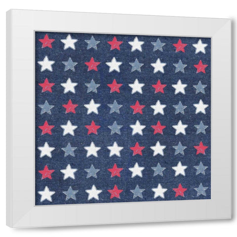 Patriotic Dark Pattern IIB White Modern Wood Framed Art Print by Grove, Beth