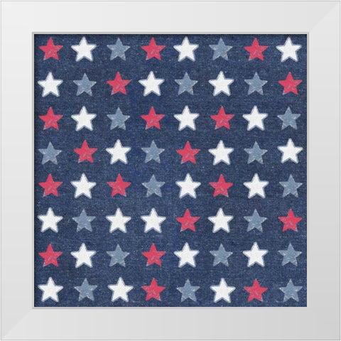 Patriotic Dark Pattern IIB White Modern Wood Framed Art Print by Grove, Beth