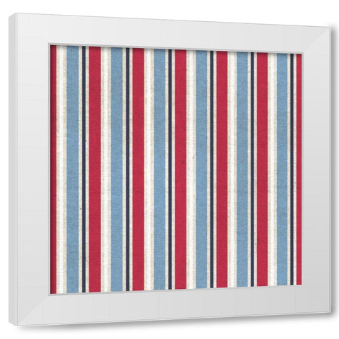 Patriotic Dark Pattern III White Modern Wood Framed Art Print by Grove, Beth
