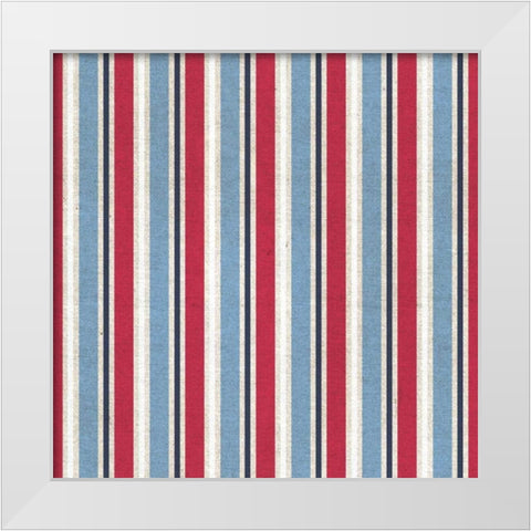 Patriotic Dark Pattern III White Modern Wood Framed Art Print by Grove, Beth