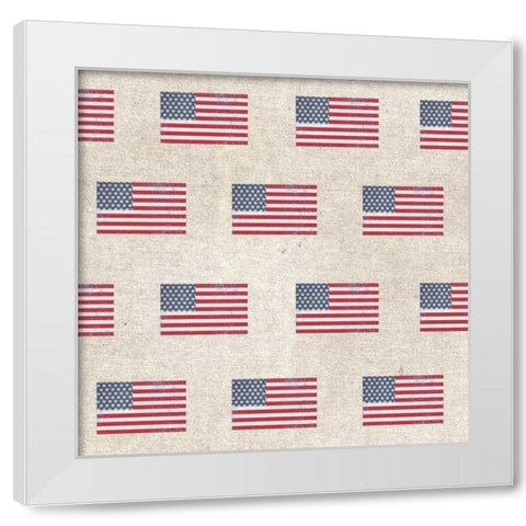 Patriotic Dark Pattern V White Modern Wood Framed Art Print by Grove, Beth