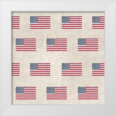 Patriotic Dark Pattern V White Modern Wood Framed Art Print by Grove, Beth