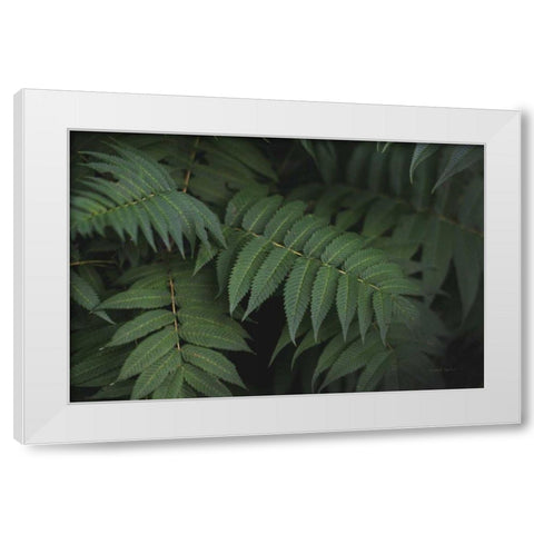 Leafy V White Modern Wood Framed Art Print by Urquhart, Elizabeth