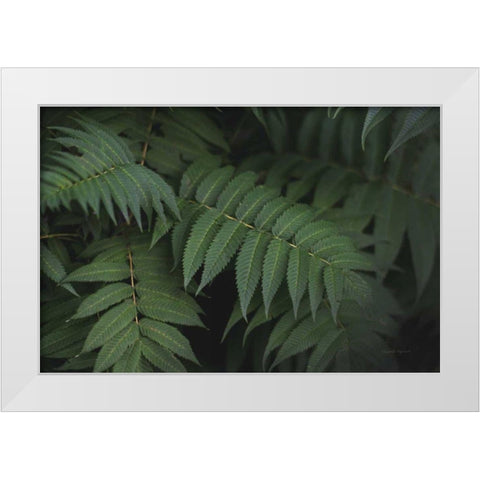 Leafy V White Modern Wood Framed Art Print by Urquhart, Elizabeth