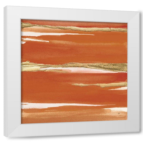 Gilded Mandarin I Burnt Orange White Modern Wood Framed Art Print by Paschke, Chris