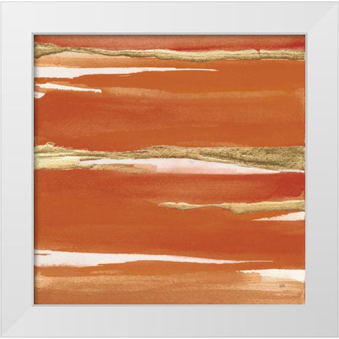 Gilded Mandarin I Burnt Orange White Modern Wood Framed Art Print by Paschke, Chris