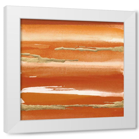 Gilded Mandarin III Burnt Orange White Modern Wood Framed Art Print by Paschke, Chris