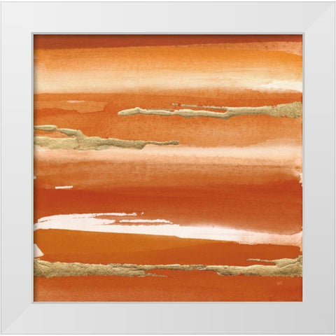 Gilded Mandarin III Burnt Orange White Modern Wood Framed Art Print by Paschke, Chris