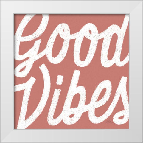 Positivity I White Modern Wood Framed Art Print by Marshall, Laura