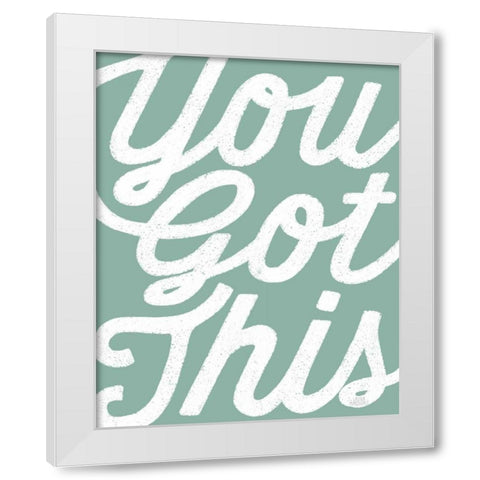 Positivity VII White Modern Wood Framed Art Print by Marshall, Laura