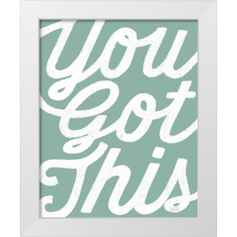 Positivity VII White Modern Wood Framed Art Print by Marshall, Laura