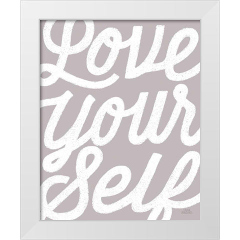 Positivity VIII White Modern Wood Framed Art Print by Marshall, Laura