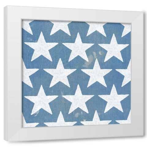 Stars and Stripes Dark Pattern V White Modern Wood Framed Art Print by Grove, Beth