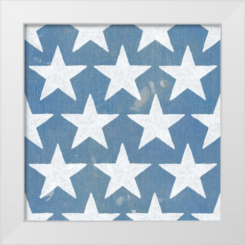 Stars and Stripes Dark Pattern V White Modern Wood Framed Art Print by Grove, Beth