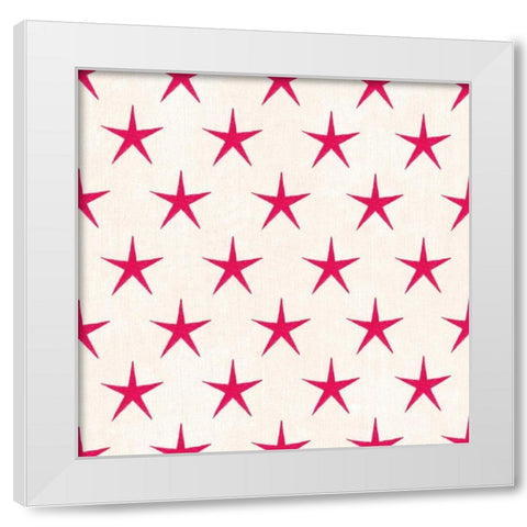 Stars and Stripes Dark Pattern IXB White Modern Wood Framed Art Print by Grove, Beth