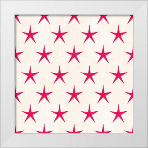 Stars and Stripes Dark Pattern IXB White Modern Wood Framed Art Print by Grove, Beth