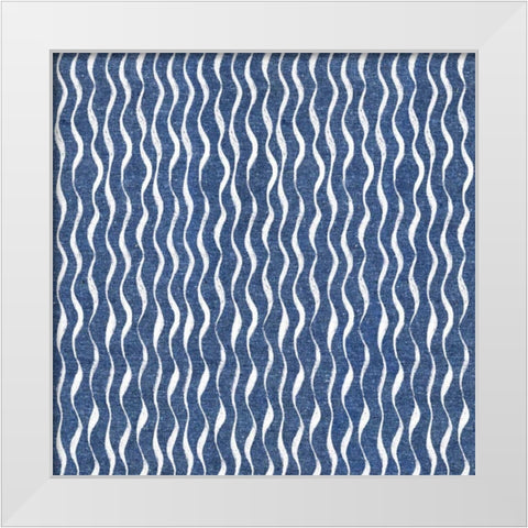 Stars and Stripes Dark Pattern XA White Modern Wood Framed Art Print by Grove, Beth
