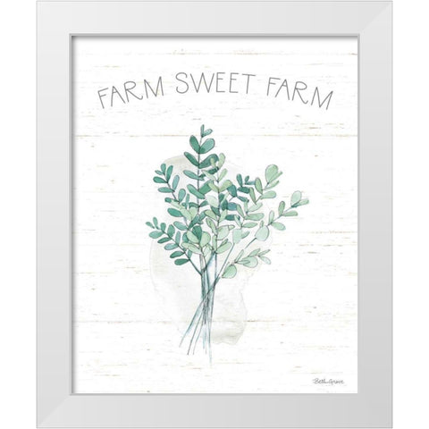 Farmhouse Cotton V White Modern Wood Framed Art Print by Grove, Beth