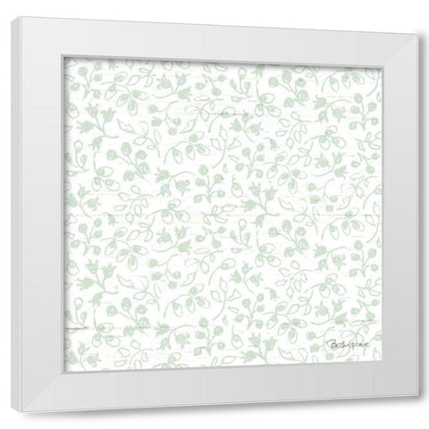 Farmhouse Cotton Pattern IID White Modern Wood Framed Art Print by Grove, Beth