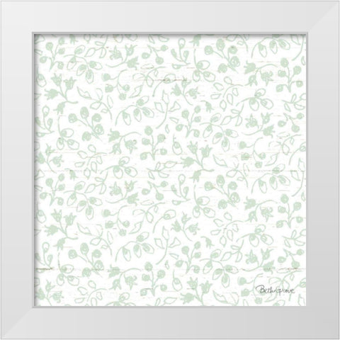 Farmhouse Cotton Pattern IID White Modern Wood Framed Art Print by Grove, Beth