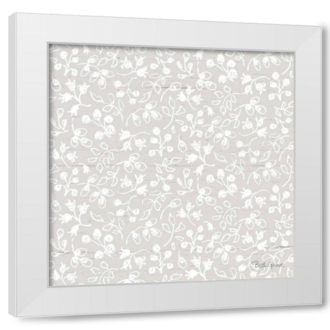Farmhouse Cotton Pattern IIF White Modern Wood Framed Art Print by Grove, Beth