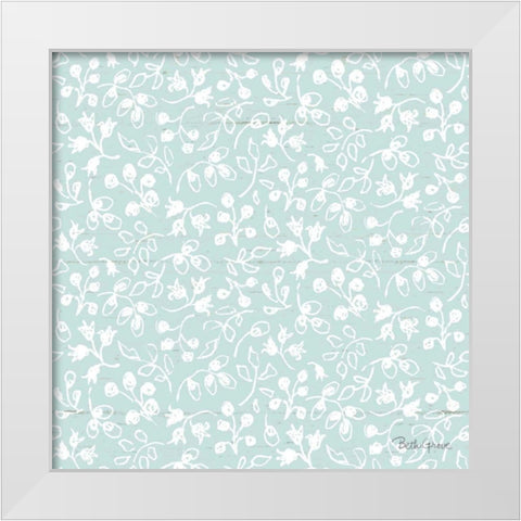 Farmhouse Cotton Pattern IIH White Modern Wood Framed Art Print by Grove, Beth