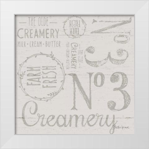 Farmhouse Cotton Pattern IVB White Modern Wood Framed Art Print by Grove, Beth