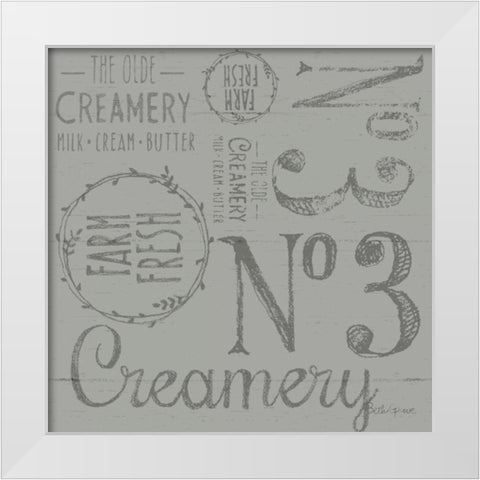 Farmhouse Cotton Pattern IVF White Modern Wood Framed Art Print by Grove, Beth