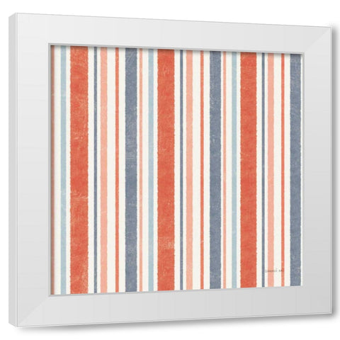 Floursack Nautical Pattern IIA White Modern Wood Framed Art Print by Nai, Danhui