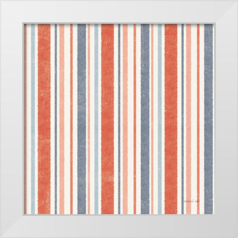 Floursack Nautical Pattern IIA White Modern Wood Framed Art Print by Nai, Danhui